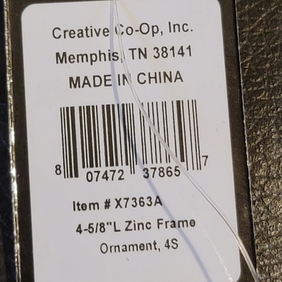 CREATIVE coop ORNAMENT FRAME new with tags frame hanger - Picture 7 of 7